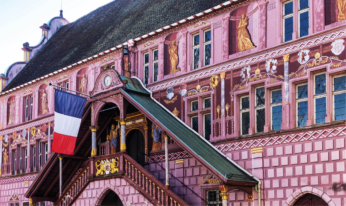 Antique City Hall in Mulhouse, France